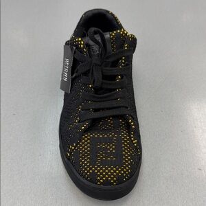 Fendi Black and Yellow Knit Sneakers